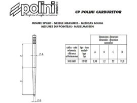 Polini aguille carburateur CP,  12/22