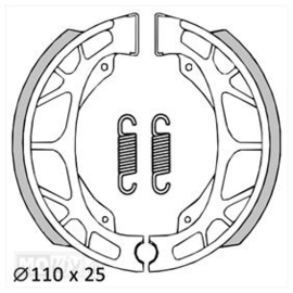 Remschoenset achteraan GY6 49cc motorblok RMS