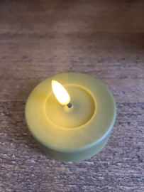 Waxinelichten led, olijfgroen