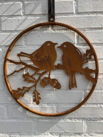 Roest metalen wandhanger