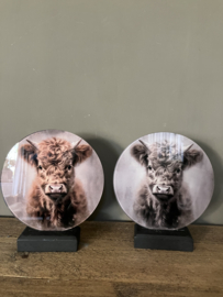 Glasschilderij op standertje, 1