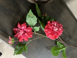 Zijden dahlia donker roze, 90cm