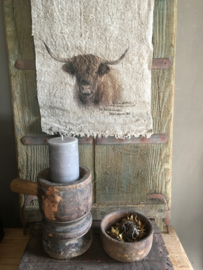 Shabby doek hooglander, kleur