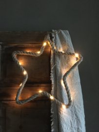 Jute ster met led 35cm