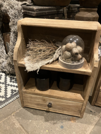 Houten schapje, kastje met lade