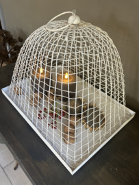 Metalen cover met onderbord, stolp