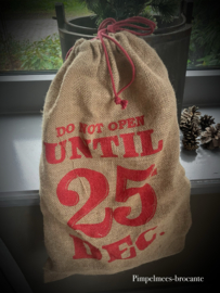 Jute cadeauzak, 25dec.