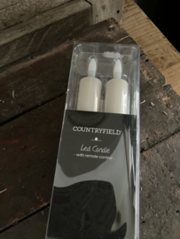 Korte ledkaarsen, beige