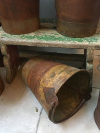 Oud metalen emmertje 21cm