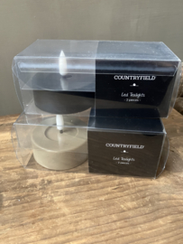 Led waxinelichten, groot zwart