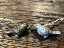 Vogeltje, kerthanger zilver