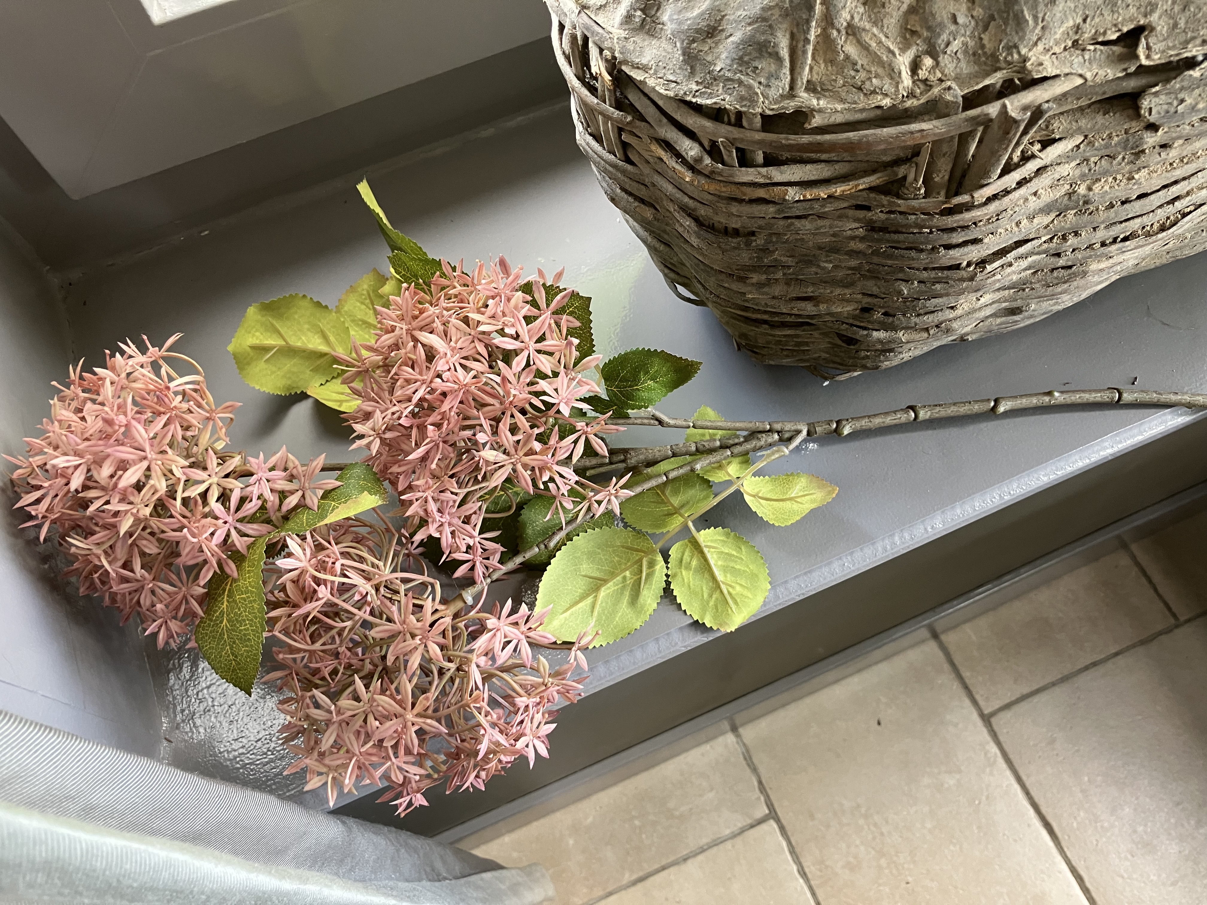Hydrangea midget pink, kunst 68cm