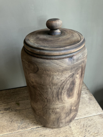 Houten pot met deksel, 2