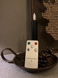 Korte zwarte ledkaarsen, diner