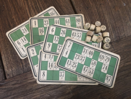 Oude franse bingo kaarten. 7 stuks