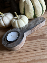 Houten waxinehouder