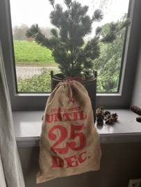 Jute cadeauzak, 25dec.