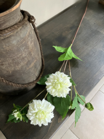 Zijden dahlia wit, 90cm