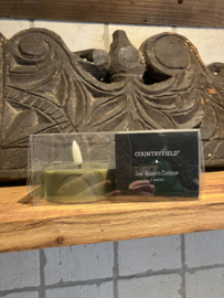 Waxinelichten led, olijfgroen