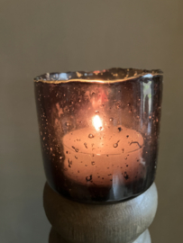 Bubbeltjes windlicht, zwart