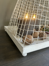 Metalen cover met onderbord, stolp