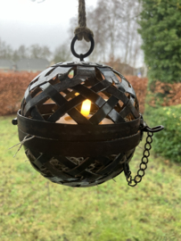Led grote waxinelichten, taupe