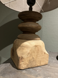 Houten lampenvoet