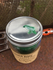 Garden rope, glazen pot met touw