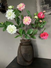 Zijden dahlia donker roze, 90cm