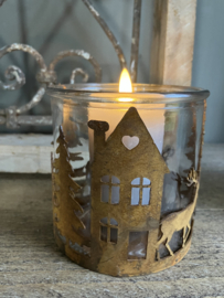 Windlicht, herten roest