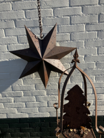 Oud metalen ster L, 52cm.