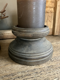 Houten kaarsenhouder