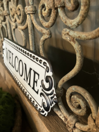 Metalen bordje ‘welcome’