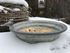 Zinken voerbakje, waterbadje