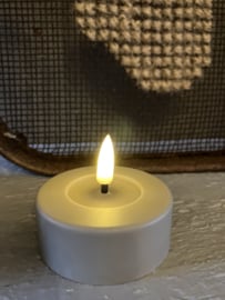 Led grote waxinelichten, taupe