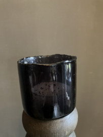 Bubbeltjes windlicht, zwart