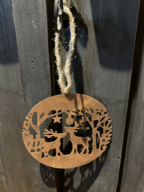 Roest metalen kersthanger
