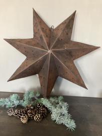 Oud metalen ster L, 52cm.