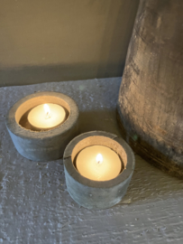 Houten waxinehouder, s