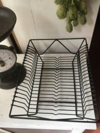 Zwart metalen afdruiprekje, bordenrekje