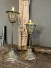 Waxinelichten led, olijfgroen