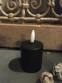 Led waxinelicht zwart, groot