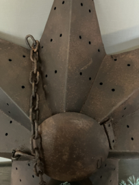 Oud metalen ster L, 52cm.