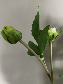 Zijden dahlia wit, 90cm
