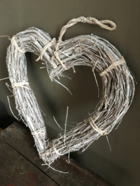 Rieten hart  30cm
