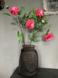 Zijden dahlia donker roze, 90cm