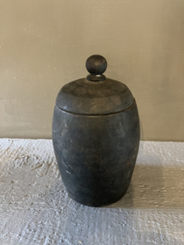 Houten pot met deksel