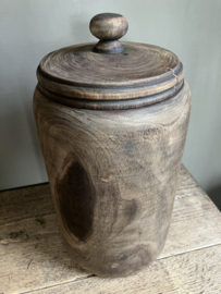 Houten pot met deksel, 2