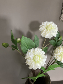 Zijden dahlia wit, 90cm