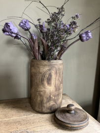 Houten pot met deksel, 2